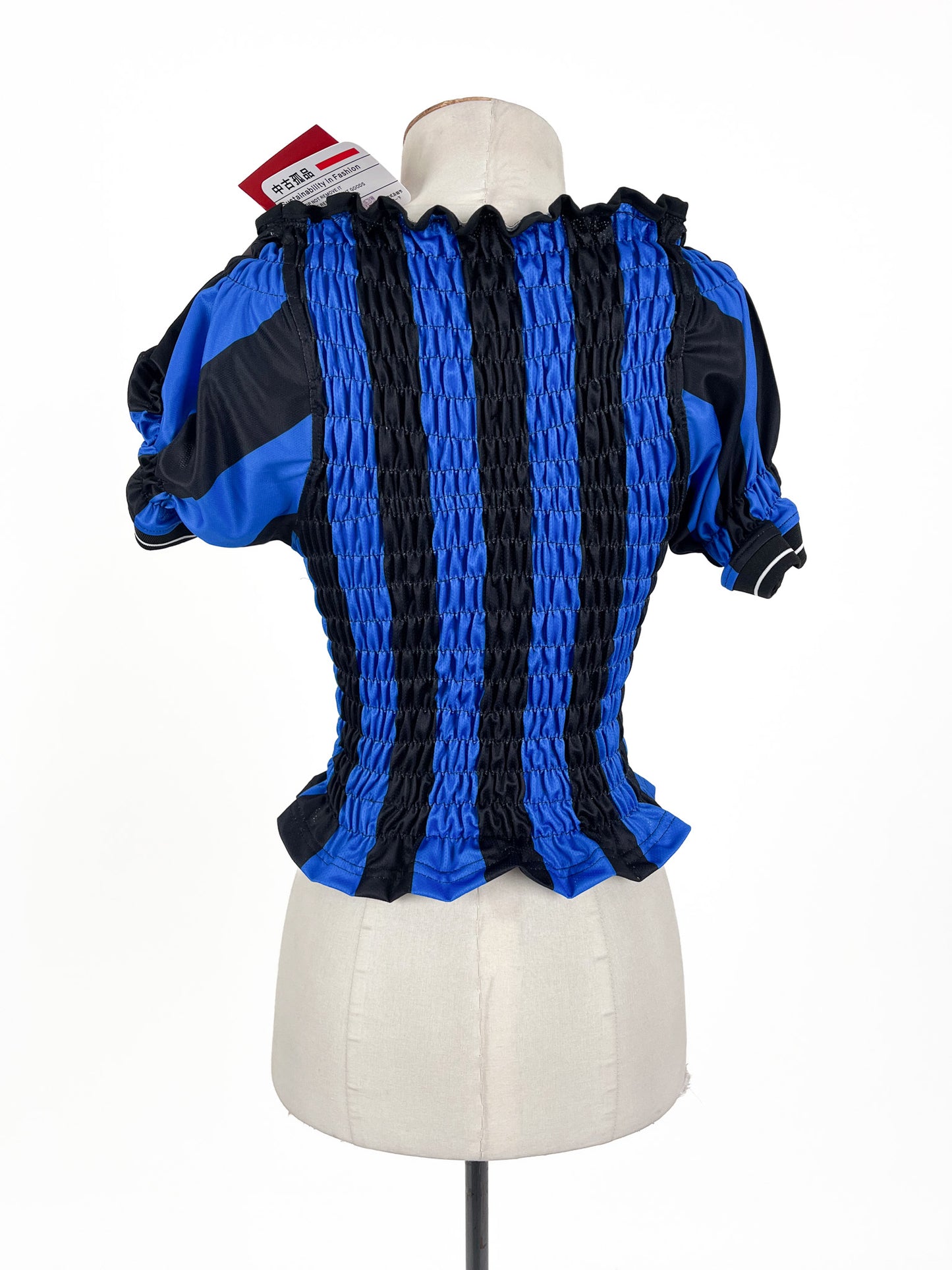 Sustainability in Fashion - Blue & Black Top (Size XS)