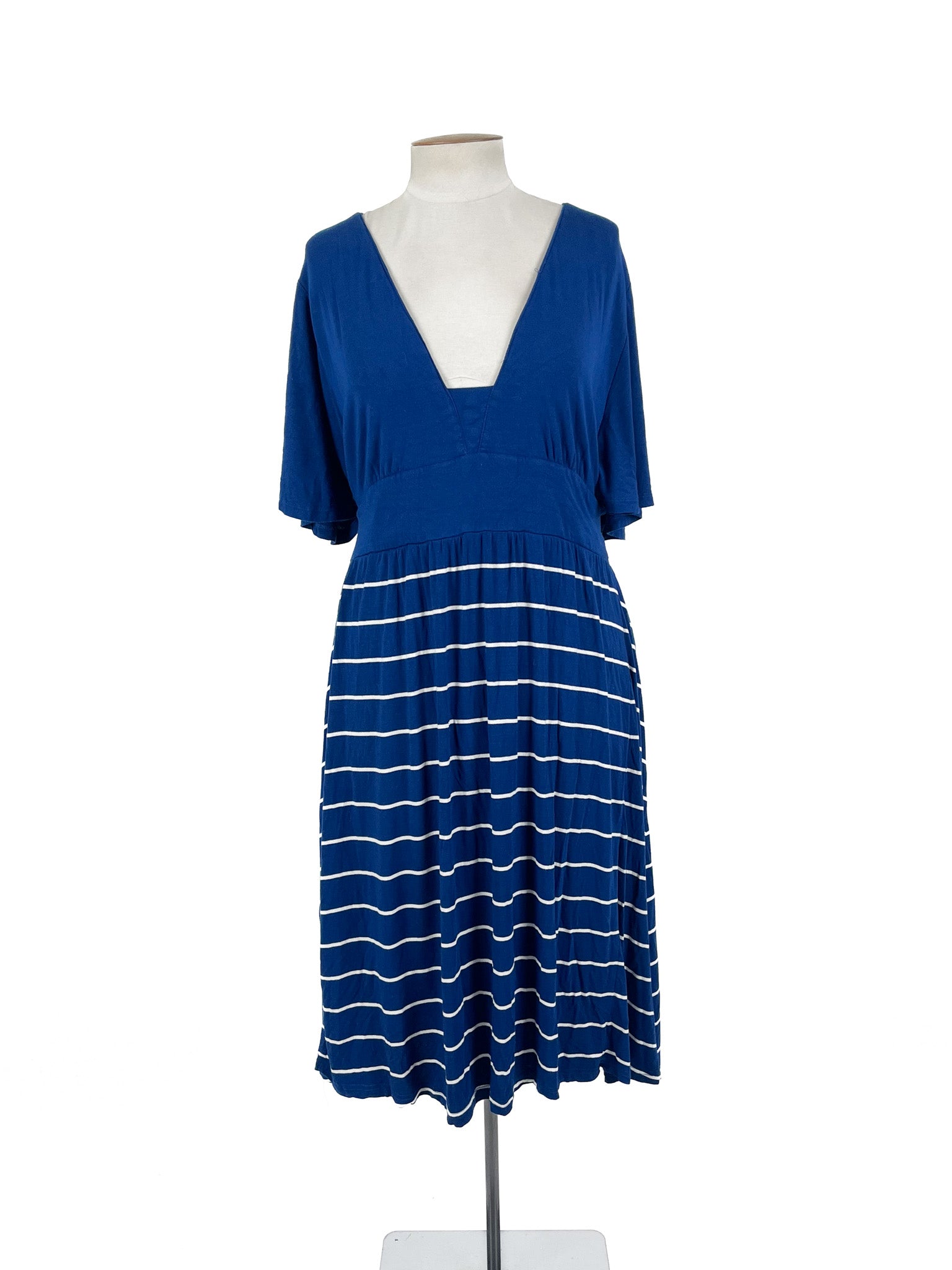 17 Sundays - Blue & White Midi Dress (Size 24)