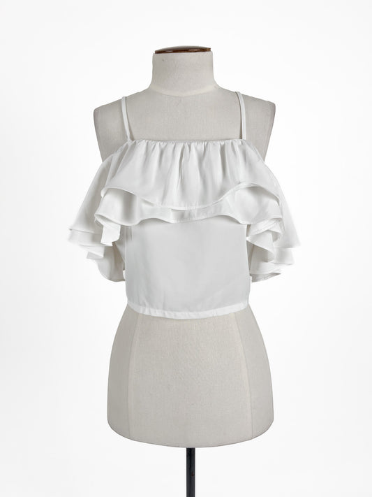 Atmos & Here | White Casual/Cocktail Top | Size 10