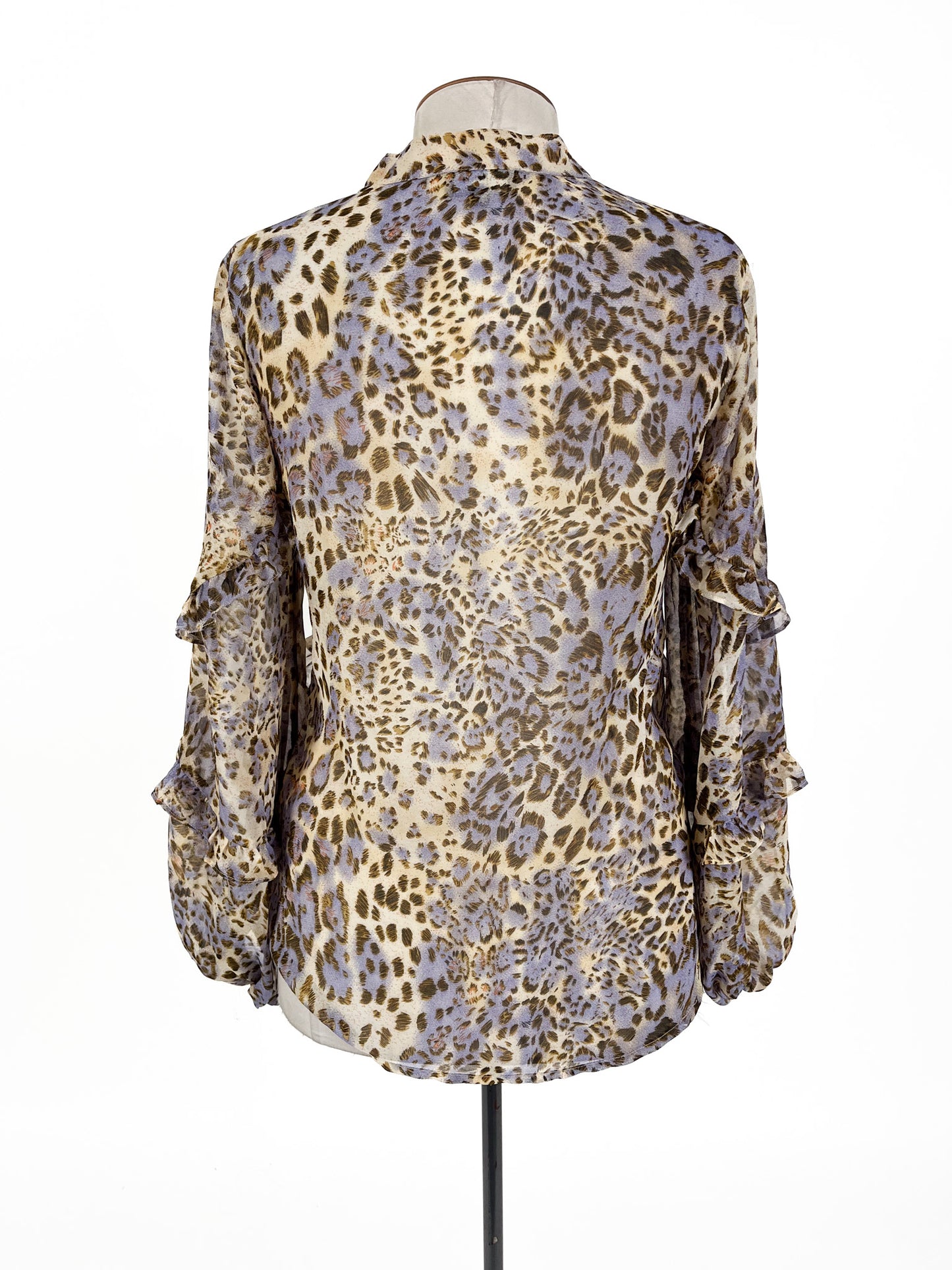 Bardot - Beige & Purple Blouse (Size 12)