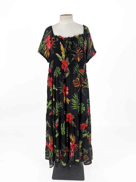 Siren Lily - Black Midi Dress (Size XXXL)