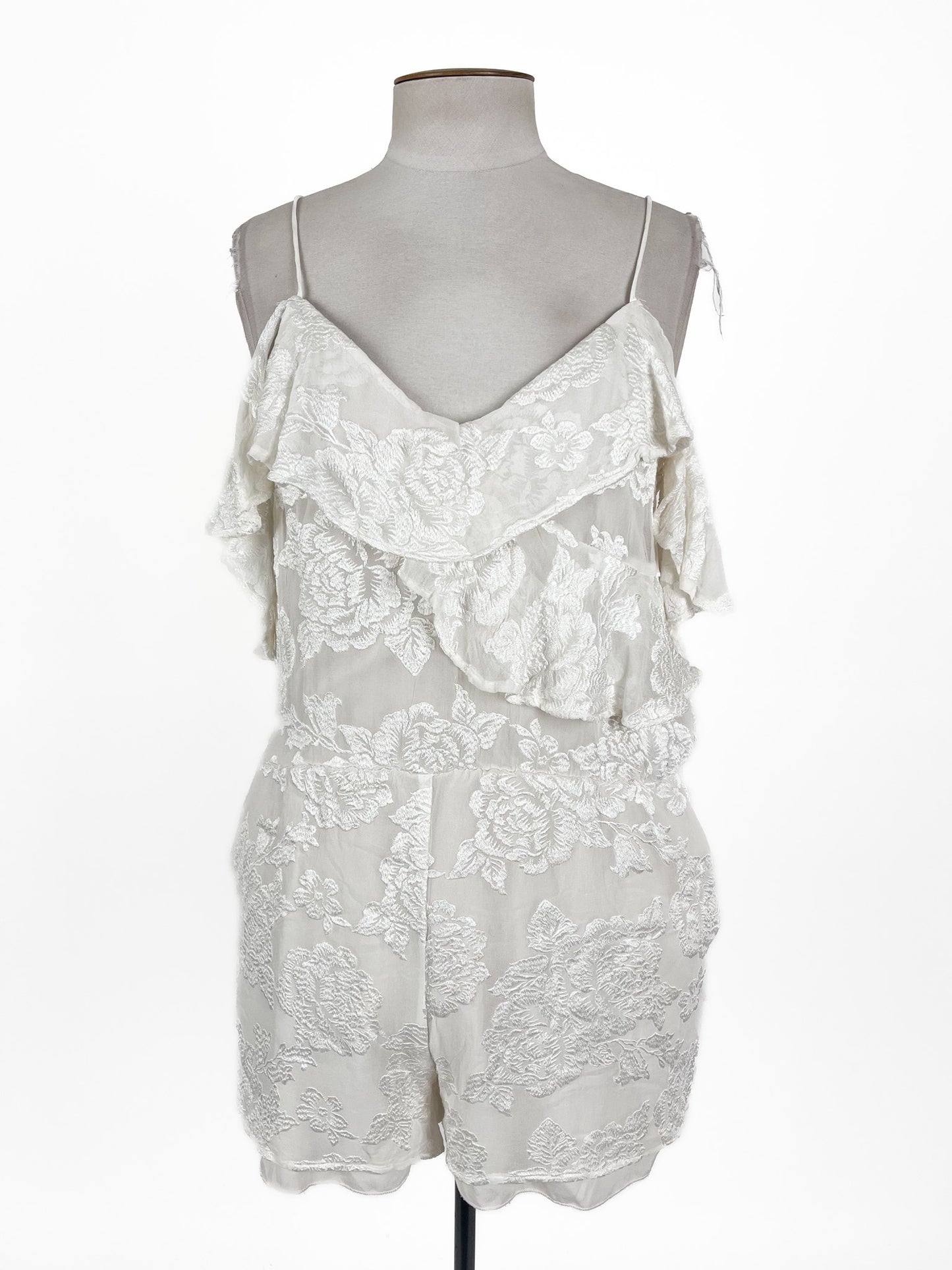 Ruby | White Casual Playsuit | Size 12