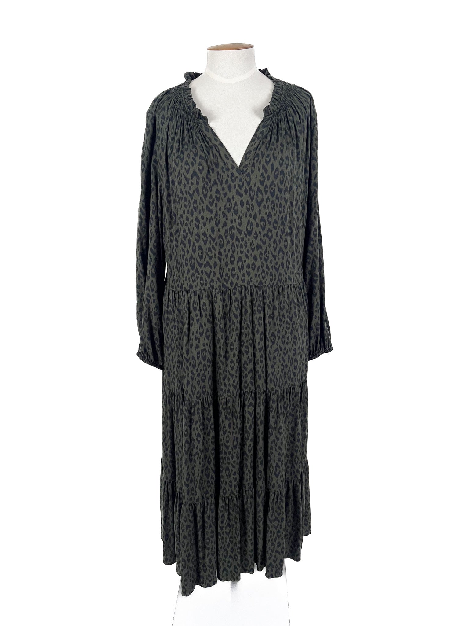 Studio Curve - Green & Black Maxi Dress (Size 20)