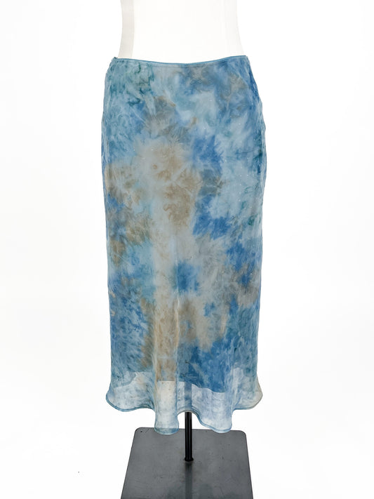 Vicky Vale - Blue Midi Skirt (Size 10)