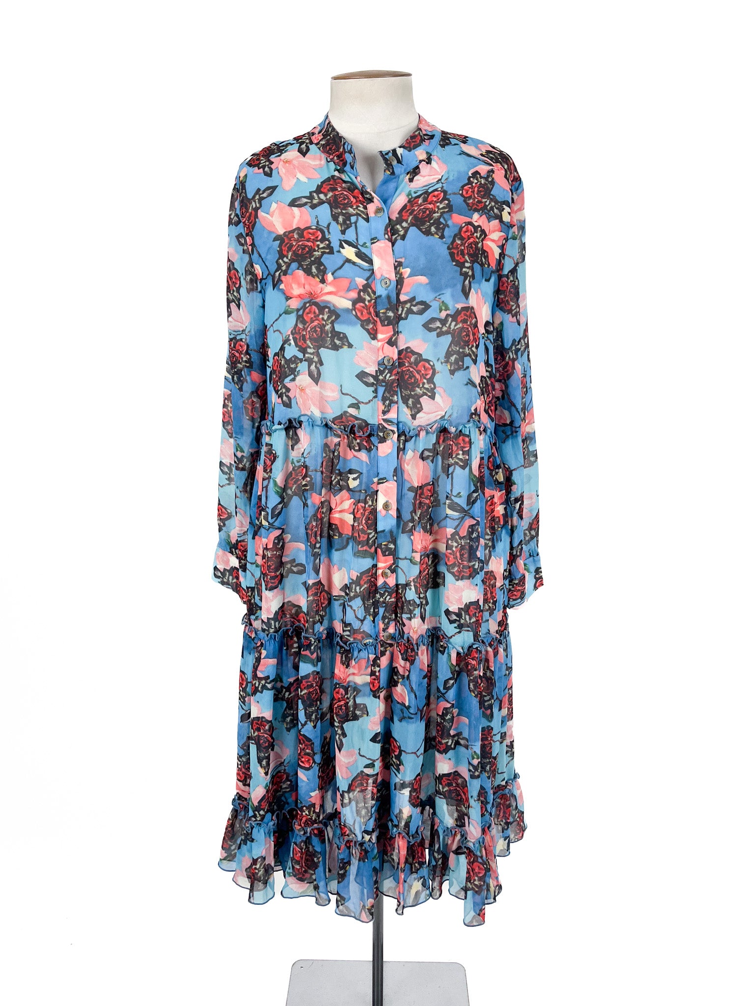 Trelise Cooper - Blue & Multicoloured Maxi Dress (Size L)