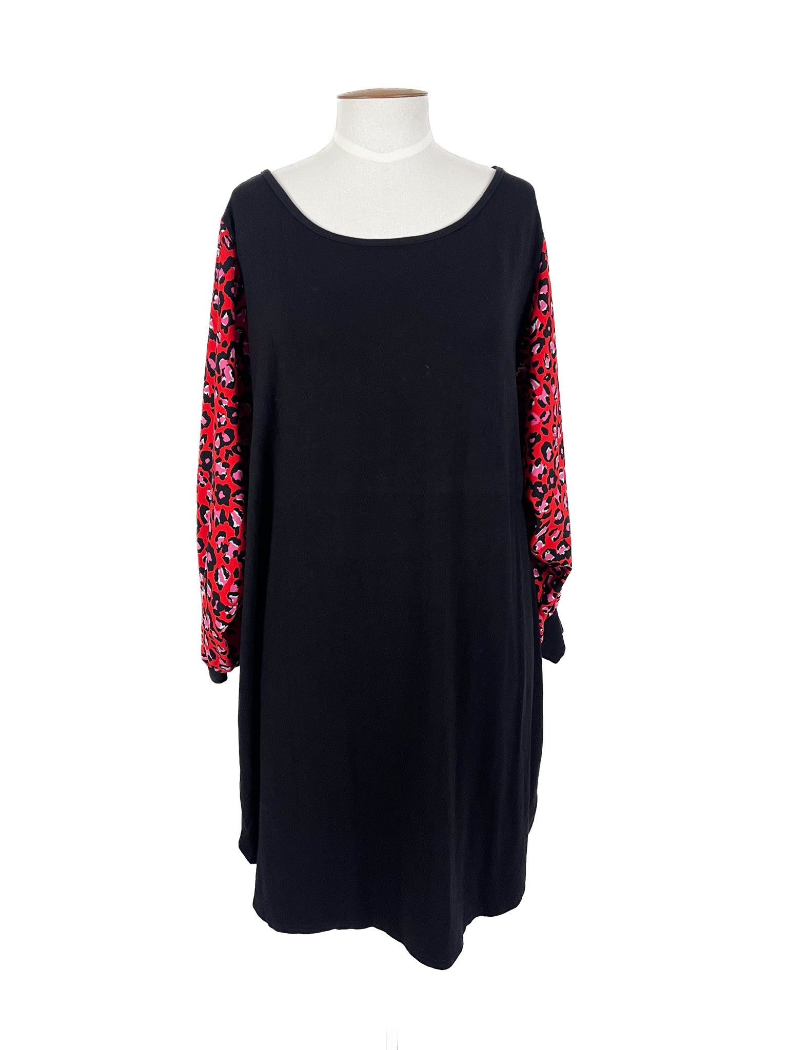 Ruby + Rain - Black & Red Mini Dress (Size 20)