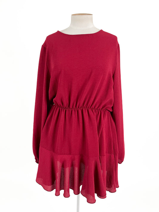 Boohoo | Red Casual Dress | Size 18