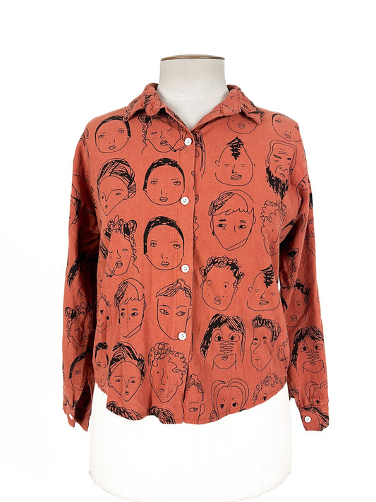 YAN YAN | Orange Casual Top | Size XS