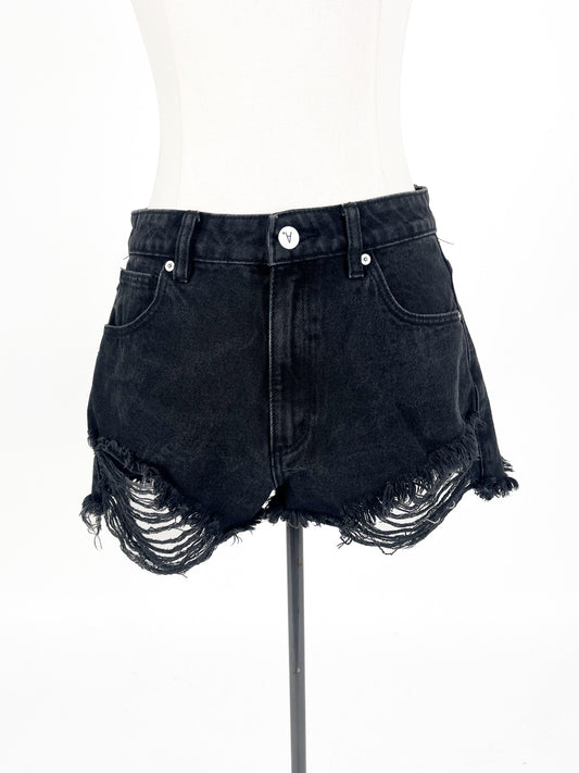 Abrand - Black Denim Shorts (Size 8)