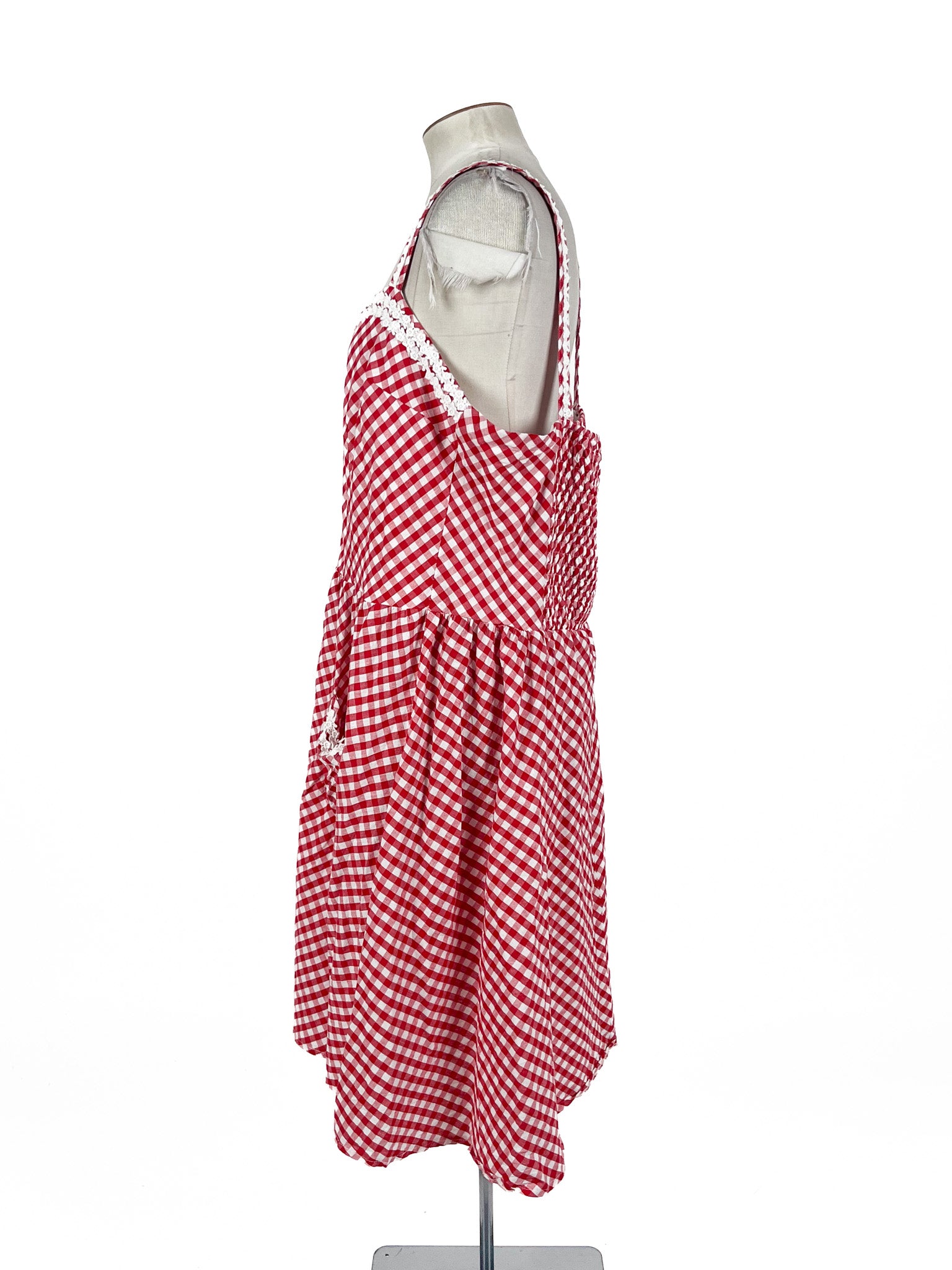 Lindy Bop - Red & White Midi Dress (Size 26)