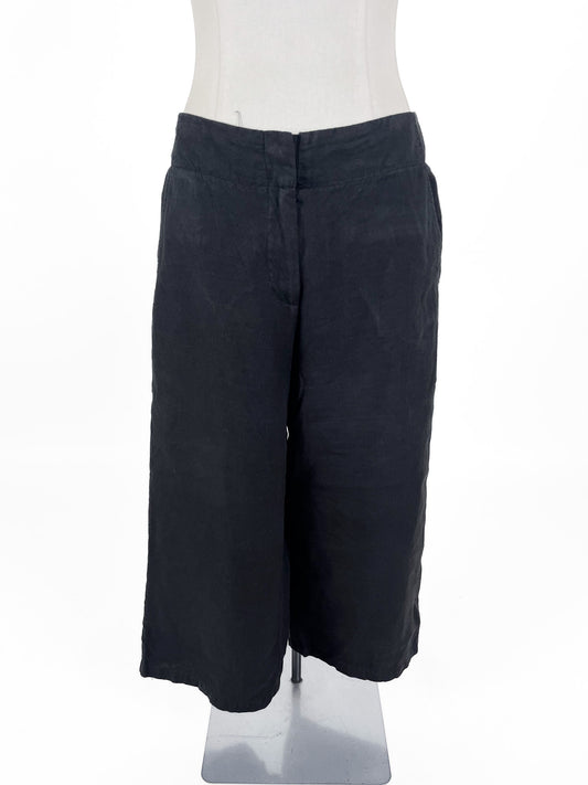 Max - Black Linen Pants (Size 16)
