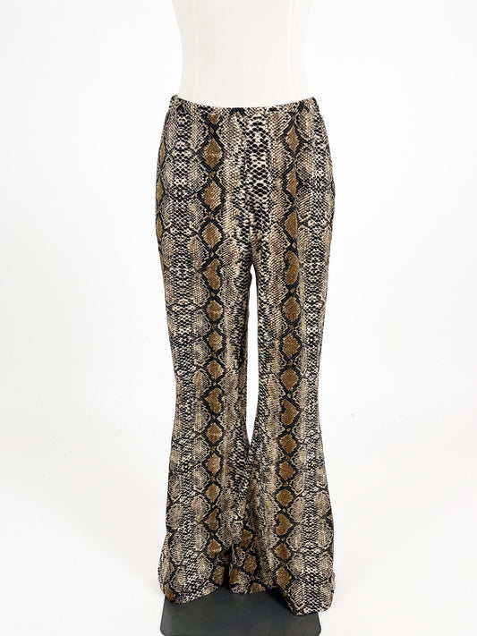 Polly | Multicoloured Flare Pants | Size 12