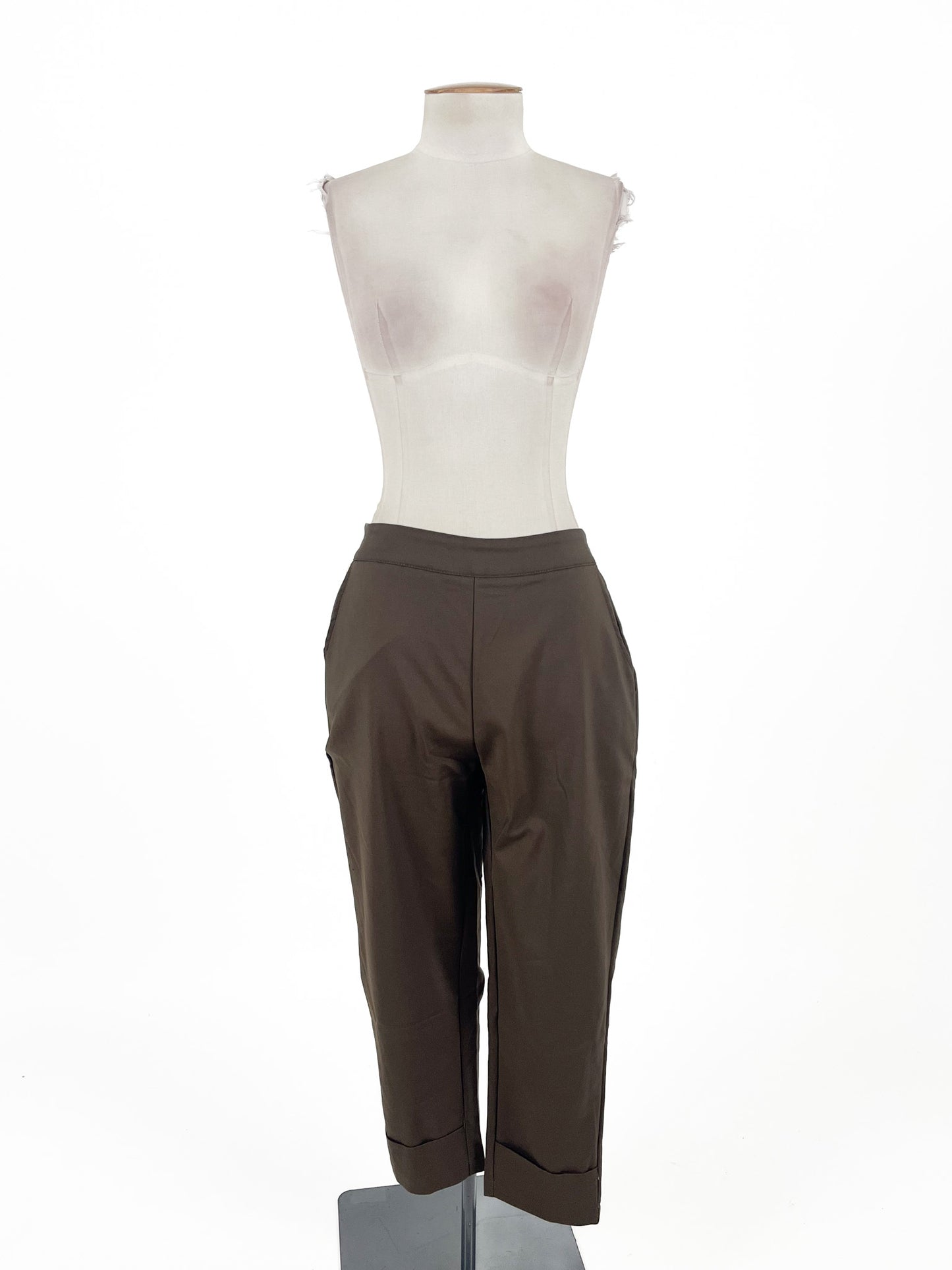 JW.SW | Green Cropped Straight fit Pants | Size S
