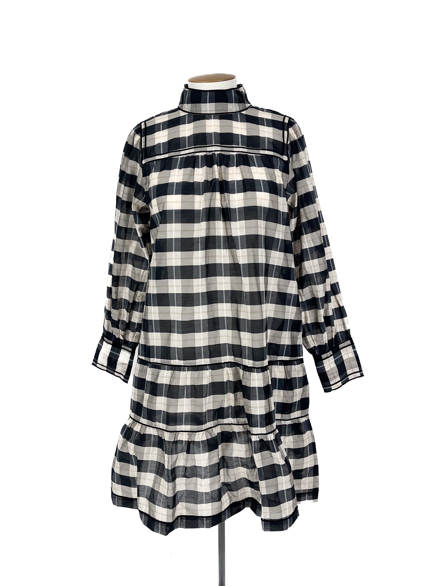 Zoe Kratzmann - Beige & Grey Mini Dress (Size 12)