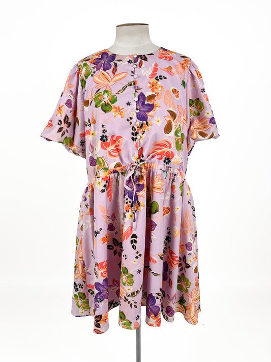 Charlo - Pink Midi Dress (Size 16)