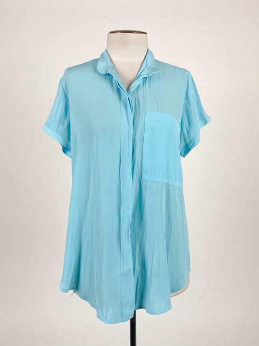 Mela Purdie | Blue Workwear Top | Size XS