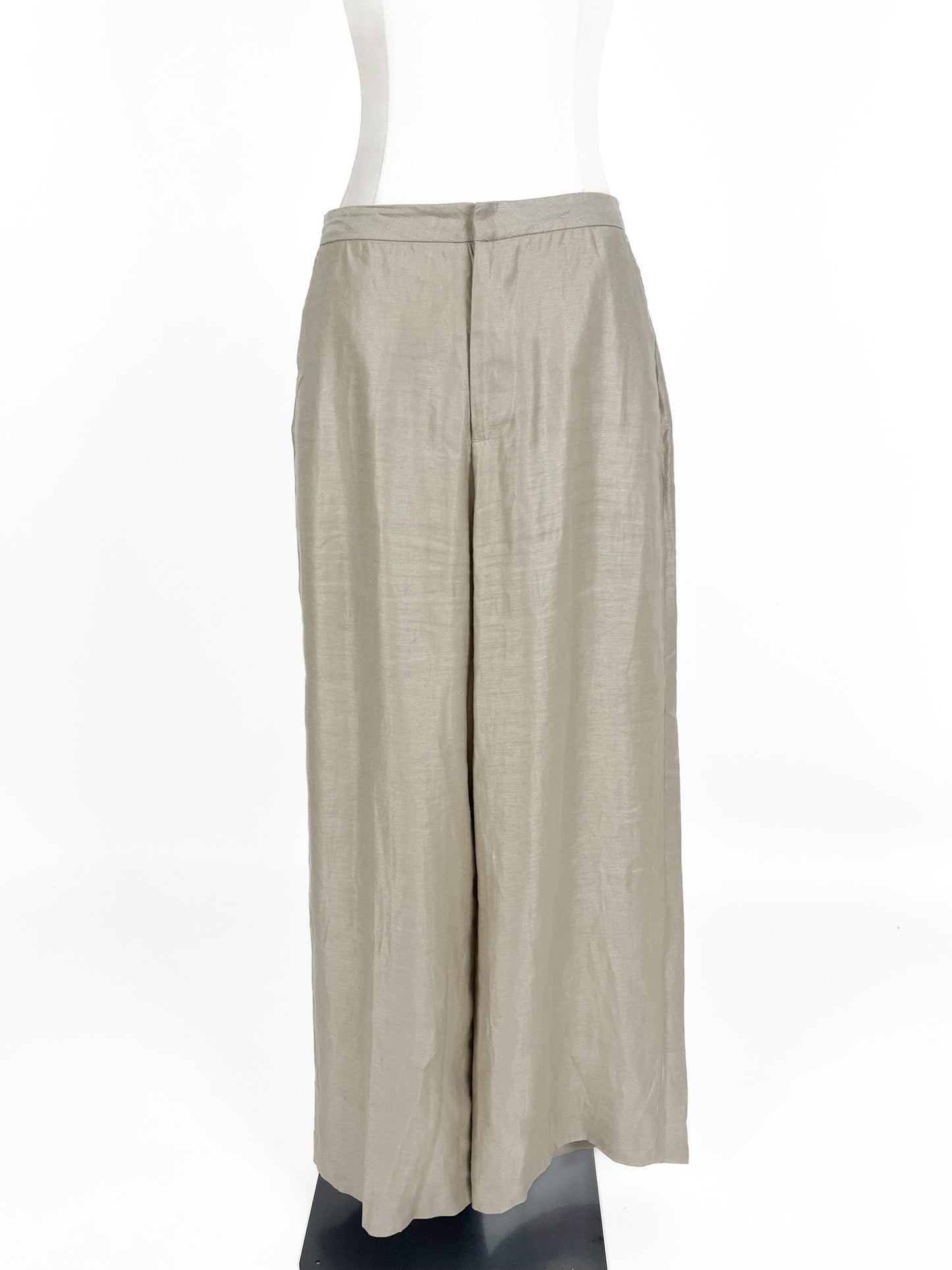 Oxford | Beige Wide leg Pants | Size 8