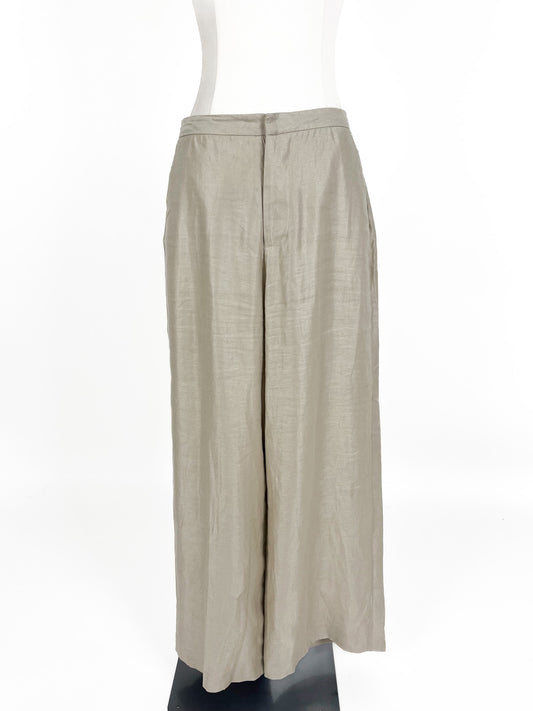Oxford | Beige Wide leg Pants | Size 8