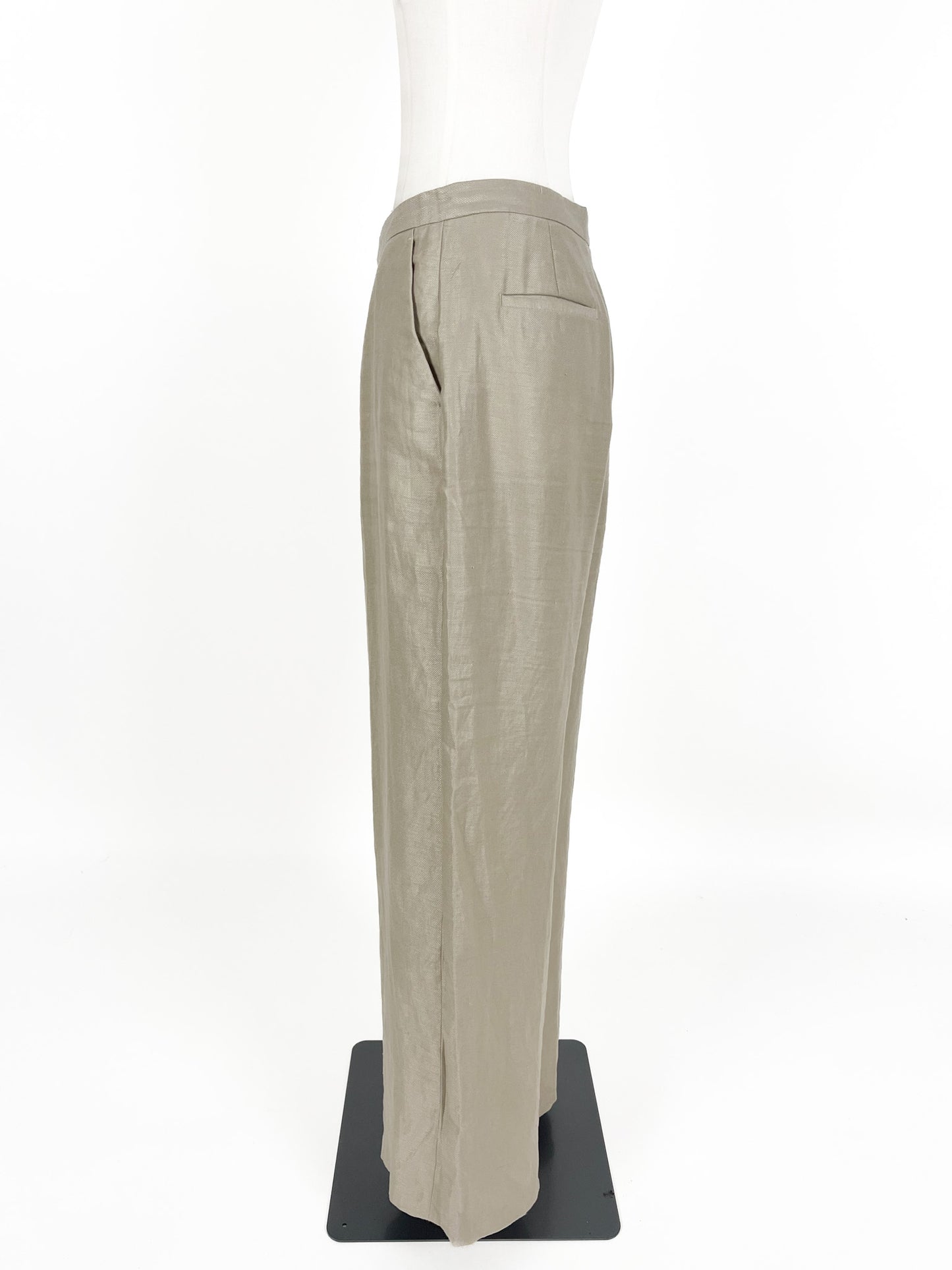 Oxford | Beige Wide leg Pants | Size 8