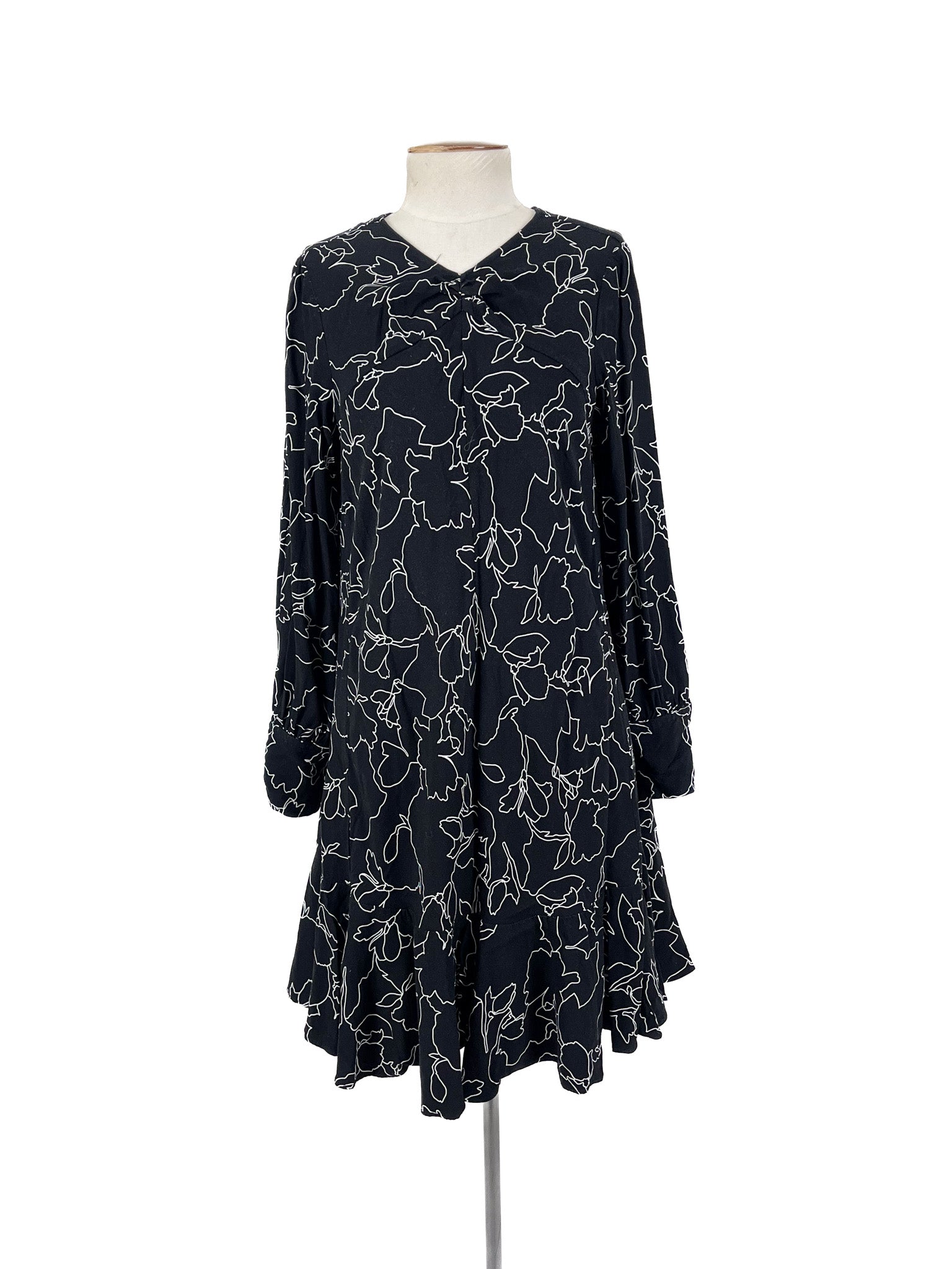 Seed Heritage - Black & White Midi Dress (Size 10)