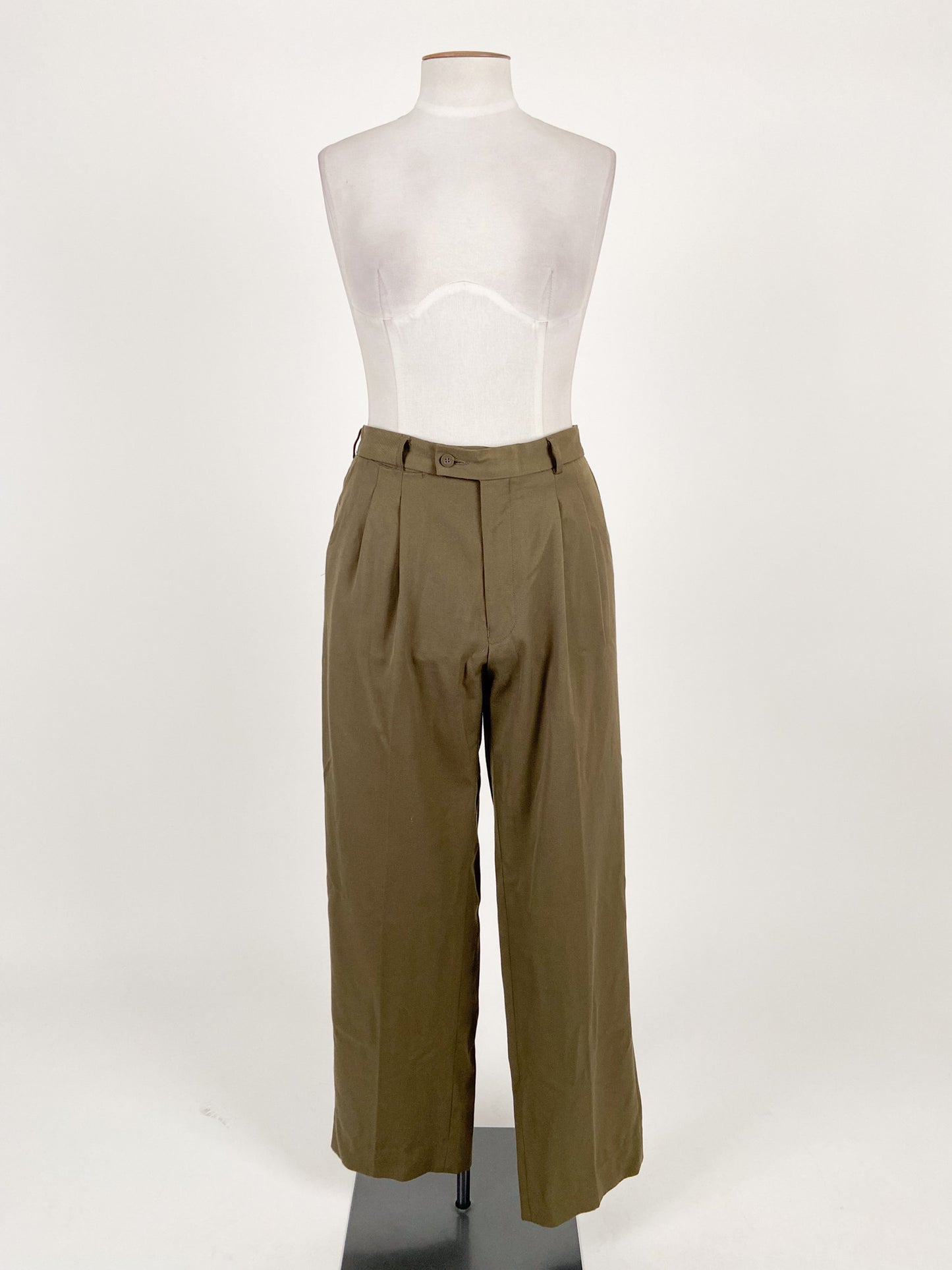 Bracks Slacks | Green Pleated Straight fit Pants | Size M