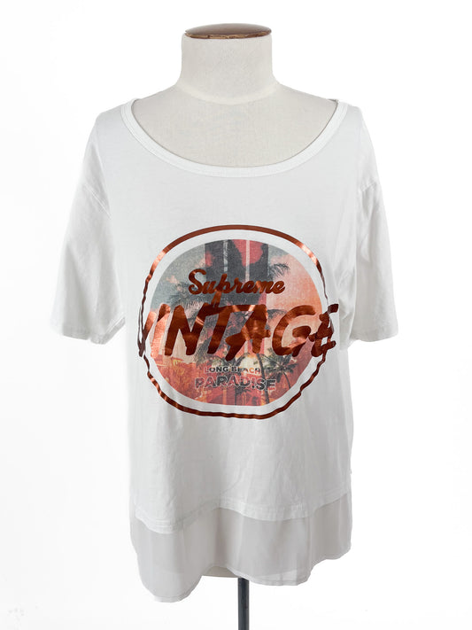 Alaska Tees | White Casual Top | Size M