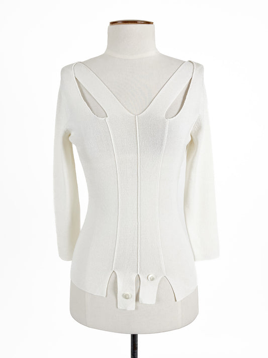 Marilyn Seys | White Casual Top | Size 8