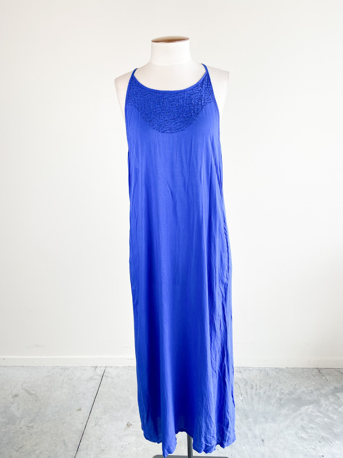 Cobalt Blue Embellished Maxi Dress | Size S