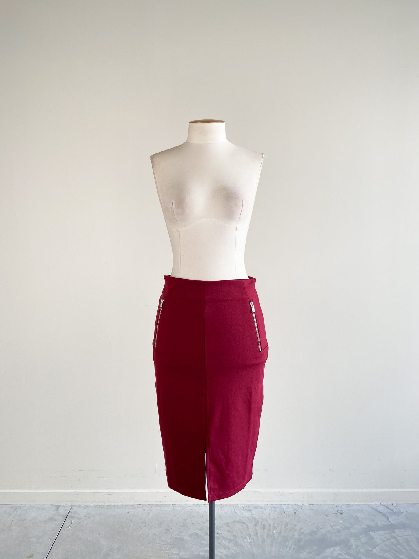 Mirror | Red Workwear Skirt | Size S